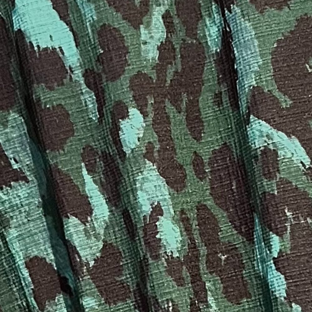 Pull&Bear Gorgeous green leopard like print maxi dress with slit - Picture 7 of 7